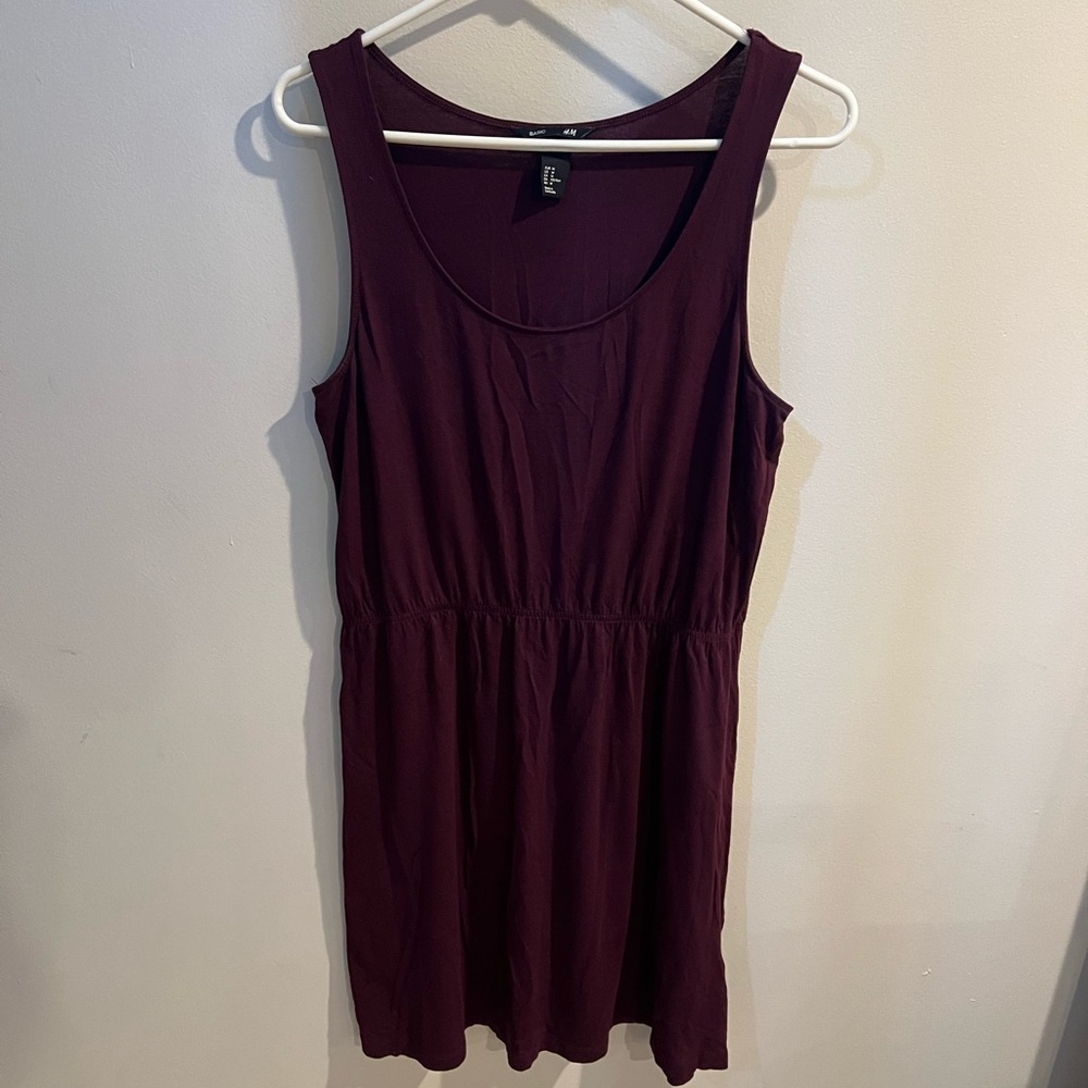 🛑 SALE 🌻 H&M burgundy wine sleeveless tank dress